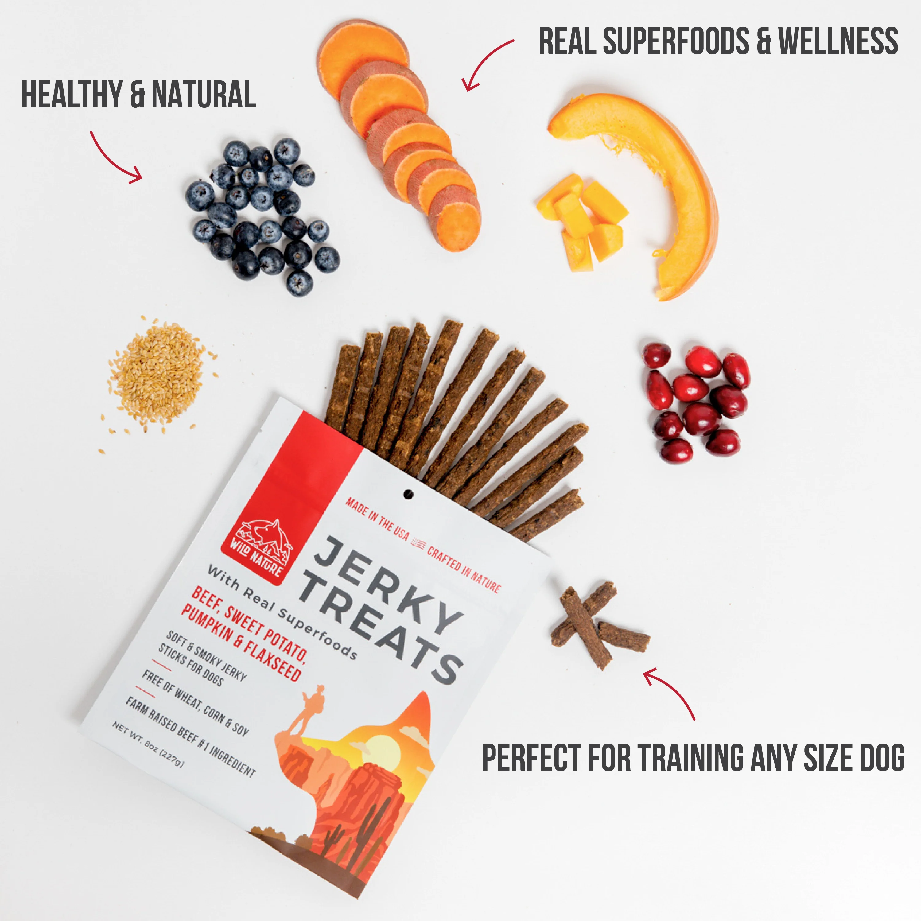Wild Ranger Beef & Superfoods Jerky Dog Treats (8oz) - Image 6