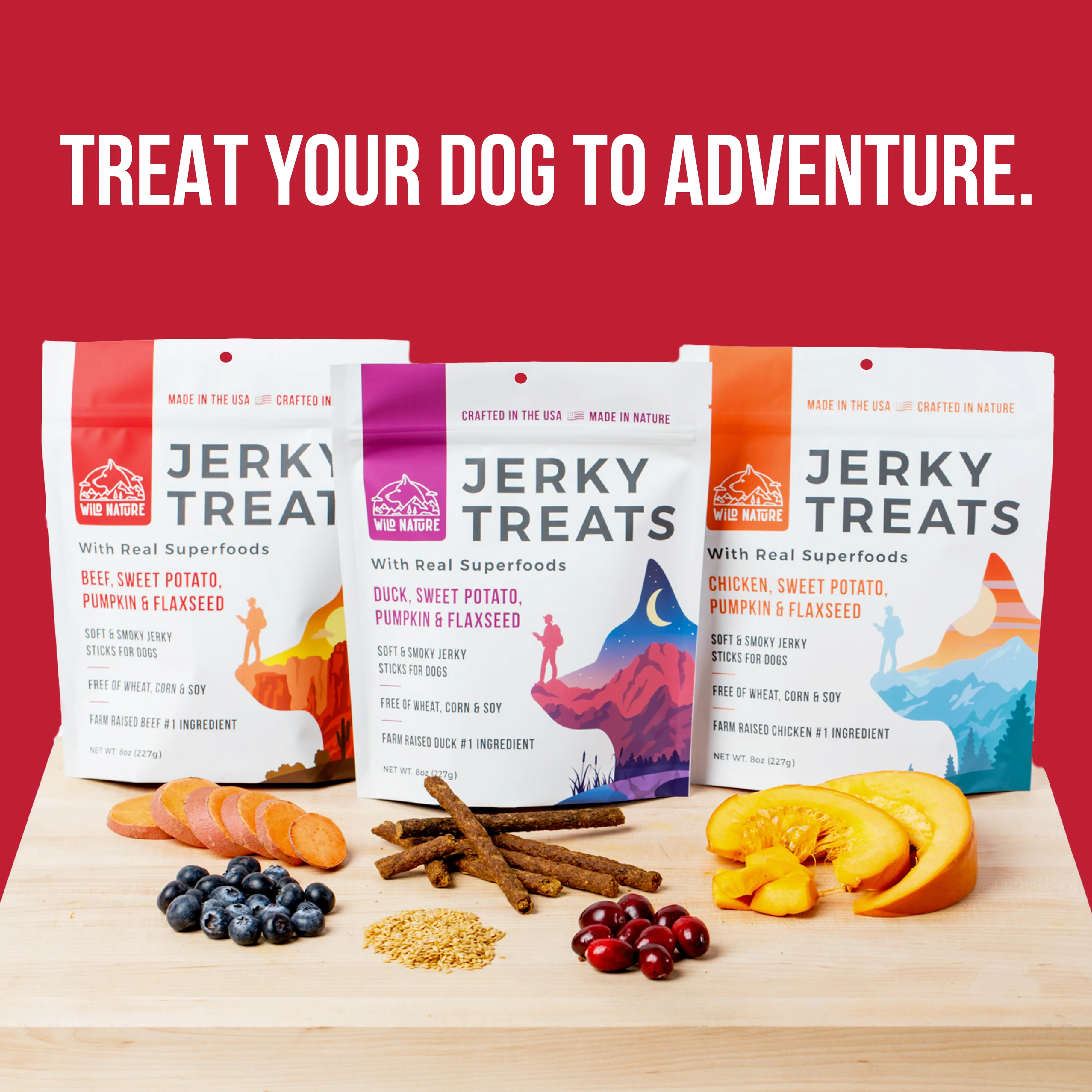 Wild Ranger Beef & Superfoods Jerky Dog Treats (8oz) - Image 7
