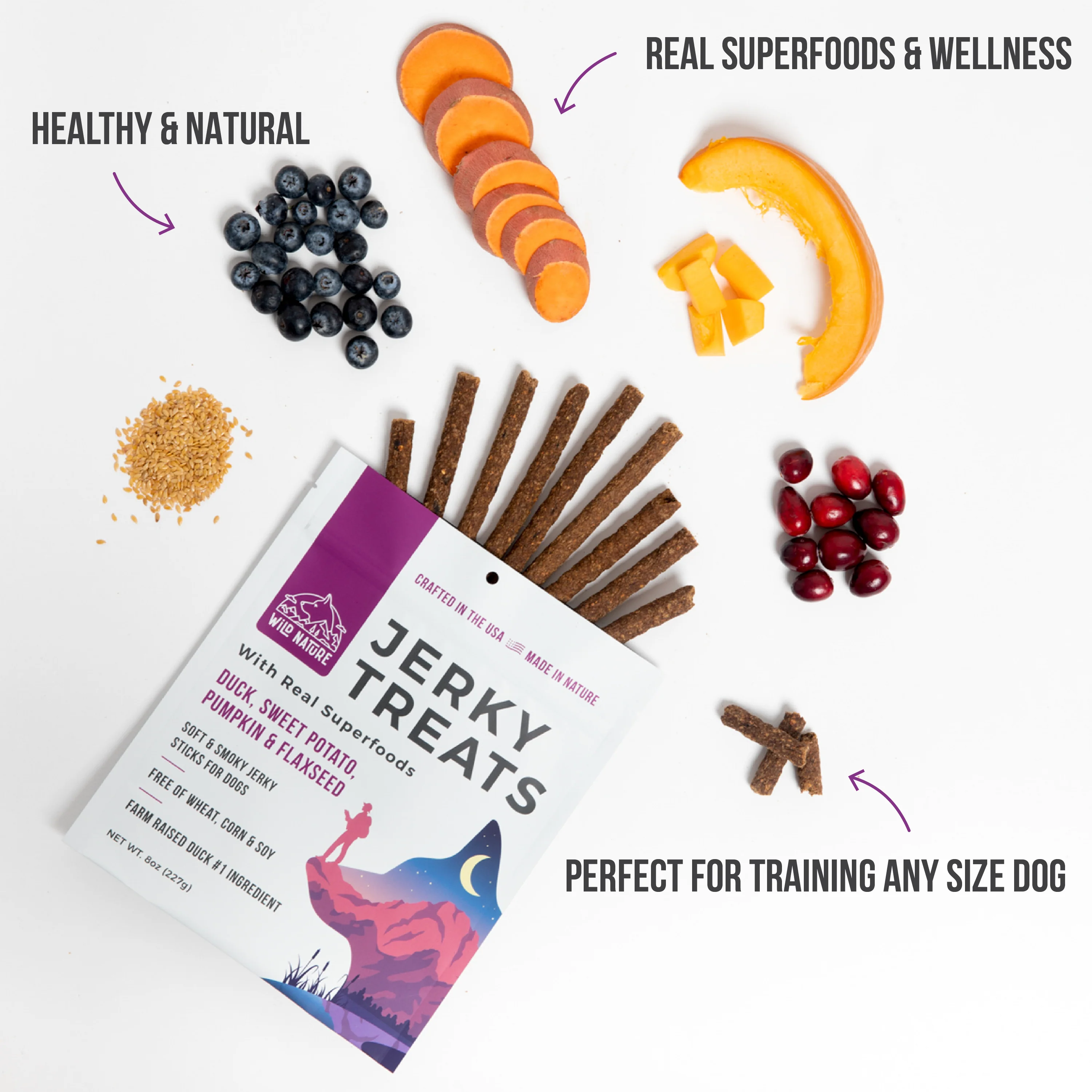 Wild Ranger Duck & Superfoods Jerky Dog Treats (8oz) - Image 6