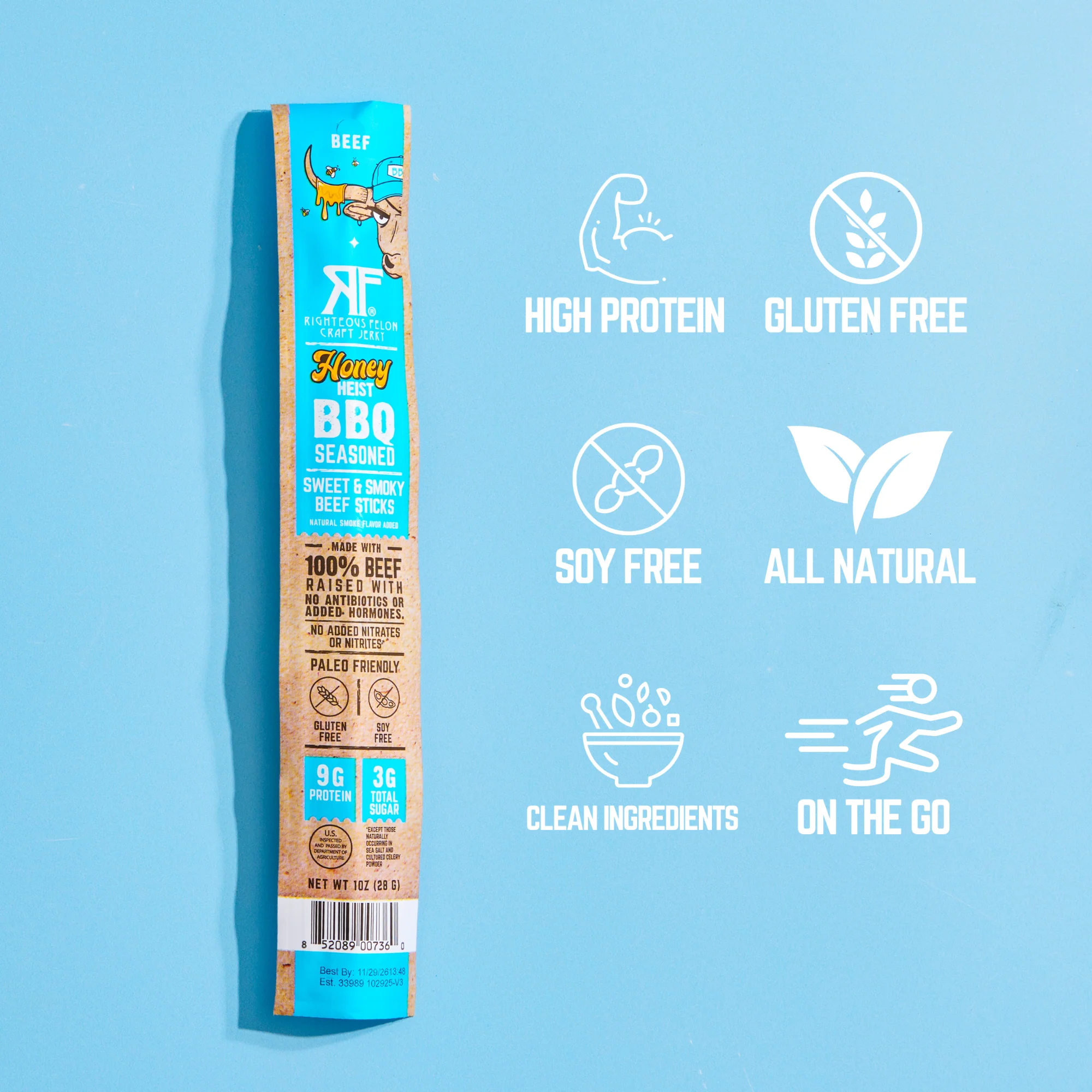 NEW Honey Heist BBQ Beef Stick (3-Pack) - Image 6