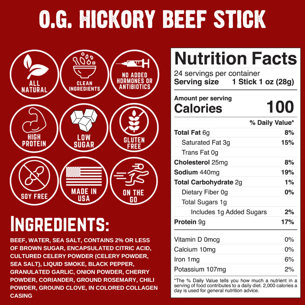 O.G. Hickory Beef Stick (24-Pack) - Image 10