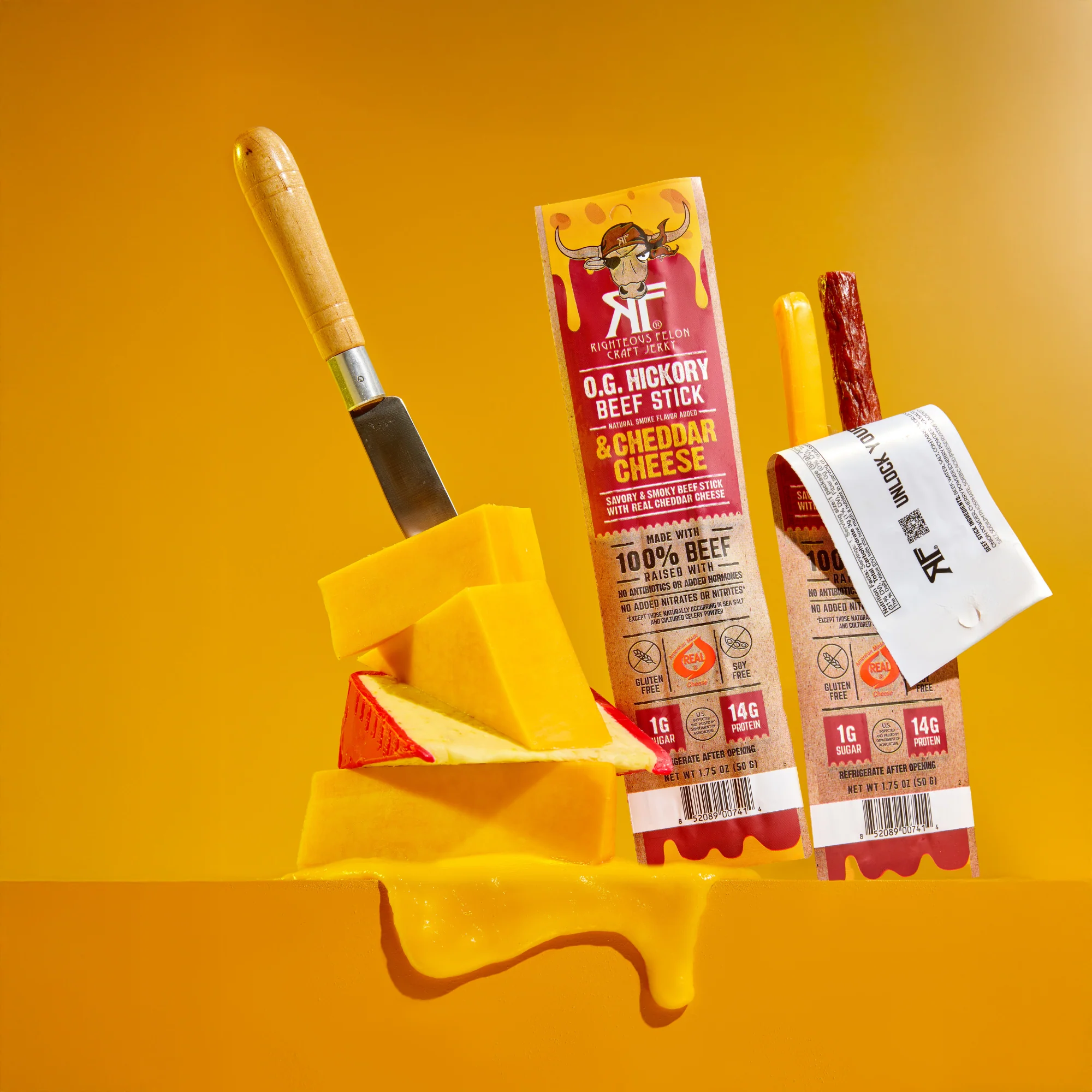 NEW Righteous Felon Beef & Cheese Sticks 3-Pack (1.75oz each) - Image 4