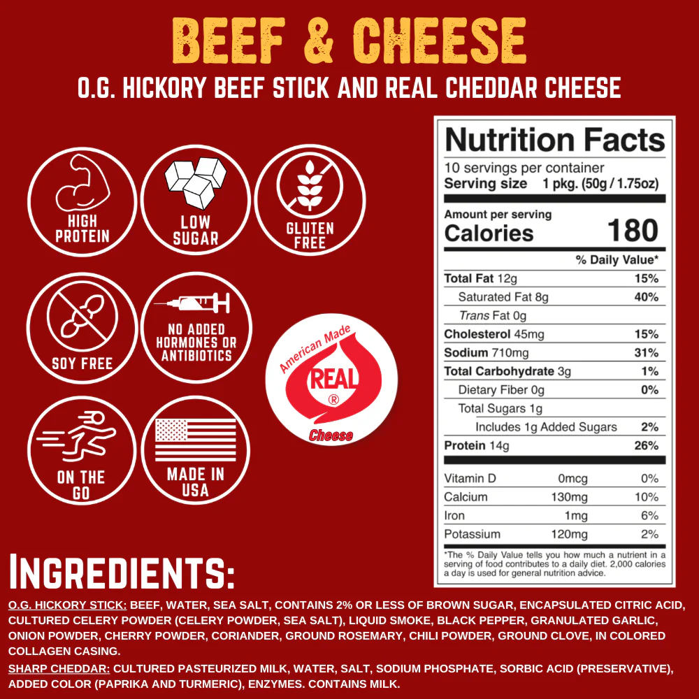 NEW Side-by-Side Beef & Cheese Sticks (10ct Caddy/1.75oz ea) - Image 8