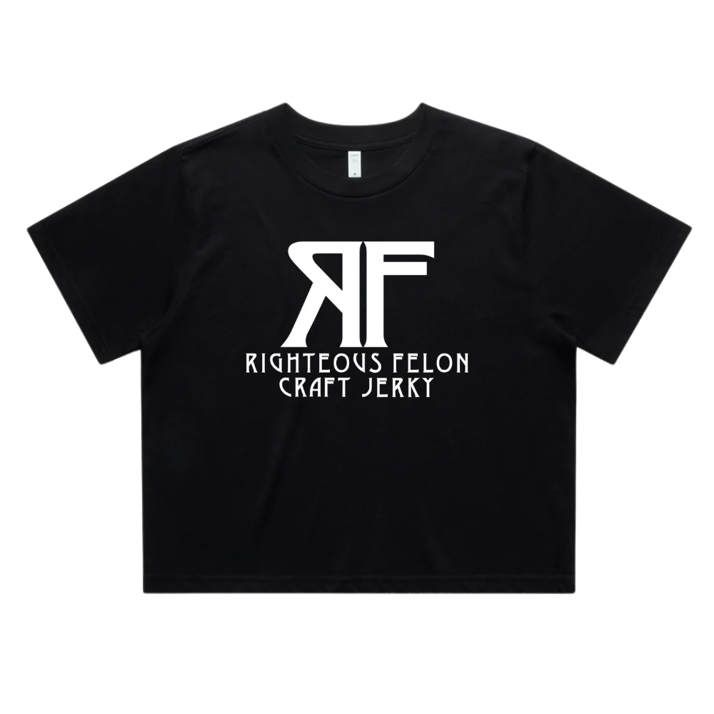 Women's Black & White Classic Crop