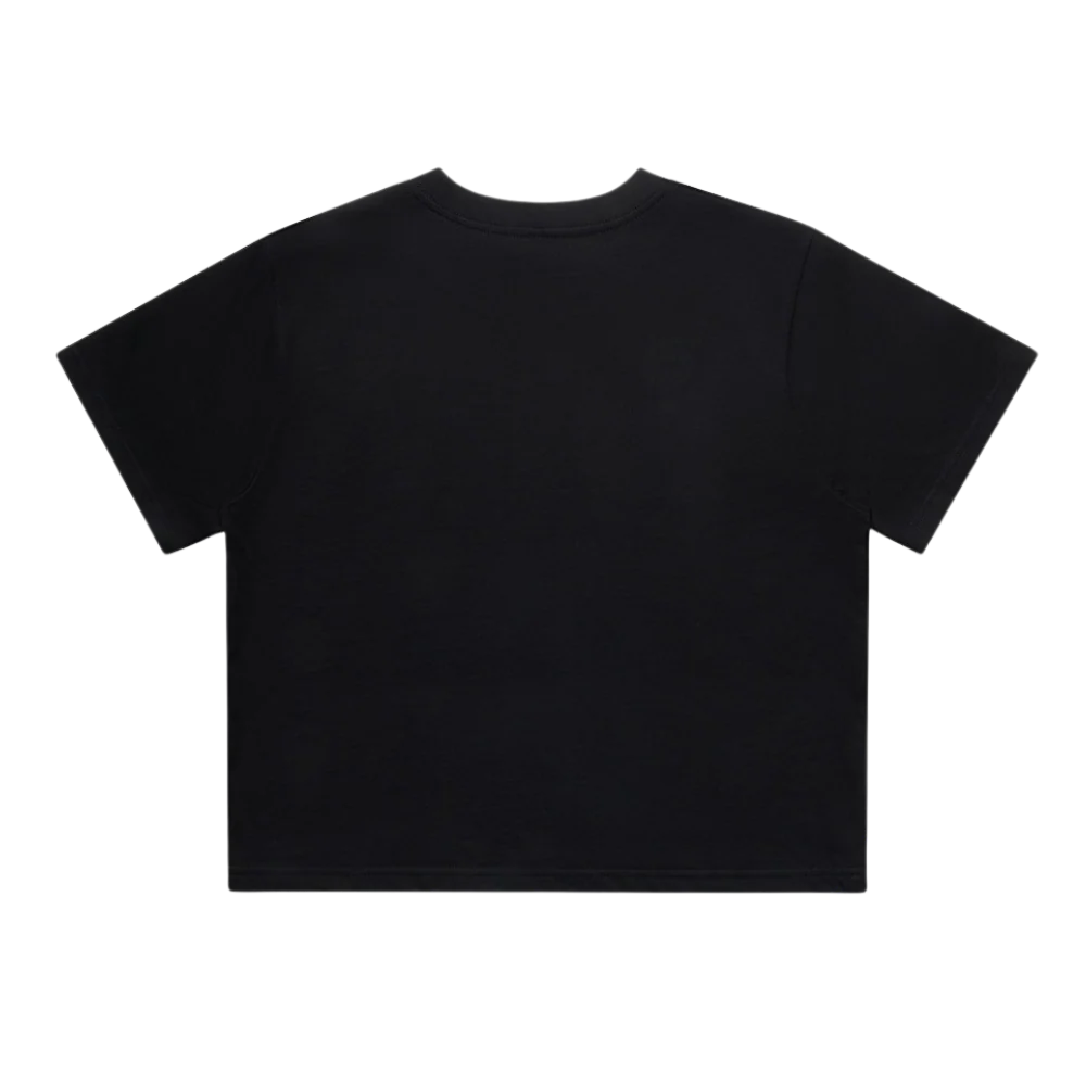 Women's Black & White Classic Crop - Image 2